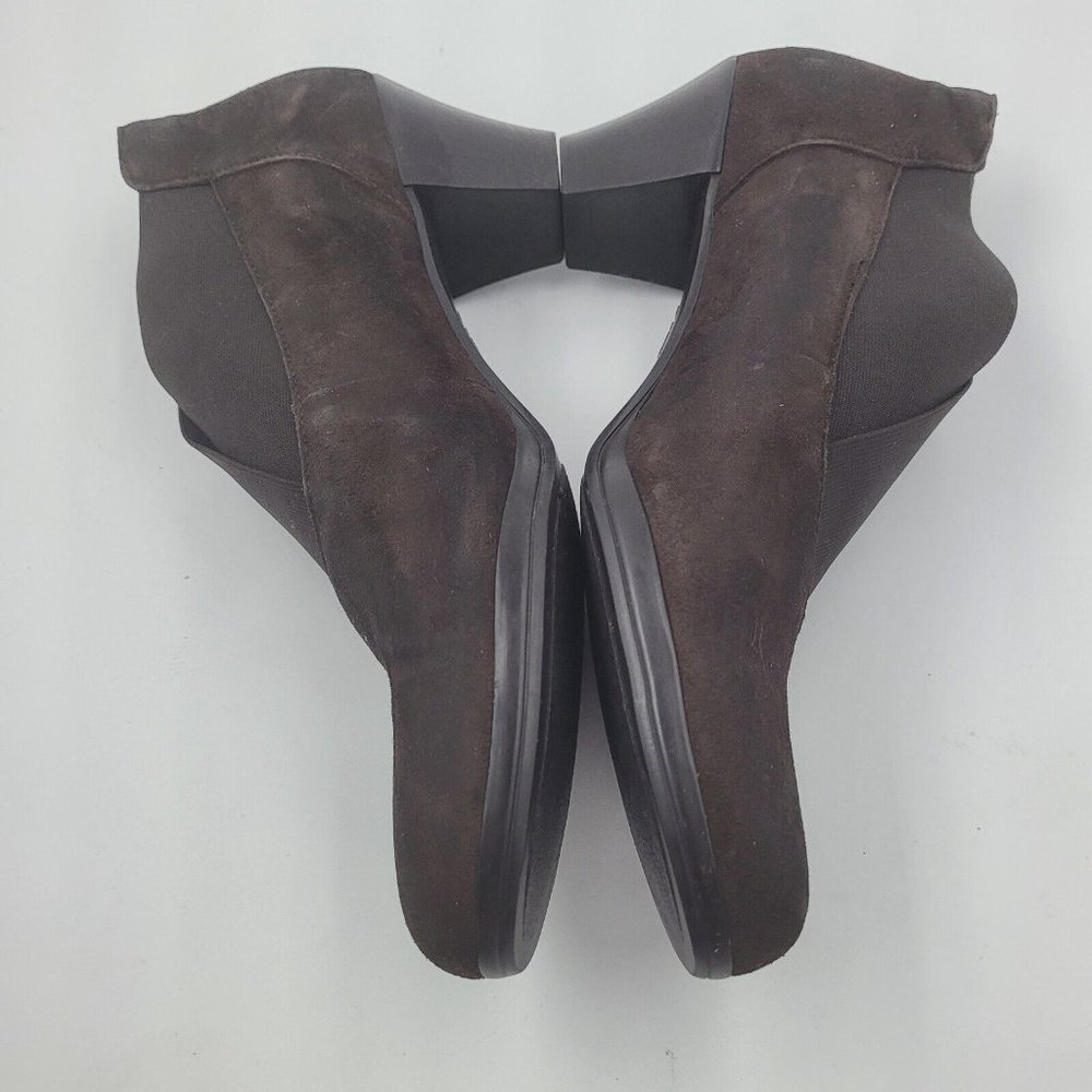NEW Munro Francee Brown Suede V-Neck Heeled Ankle Bootie Women's Size 10M - Picture 10 of 11
